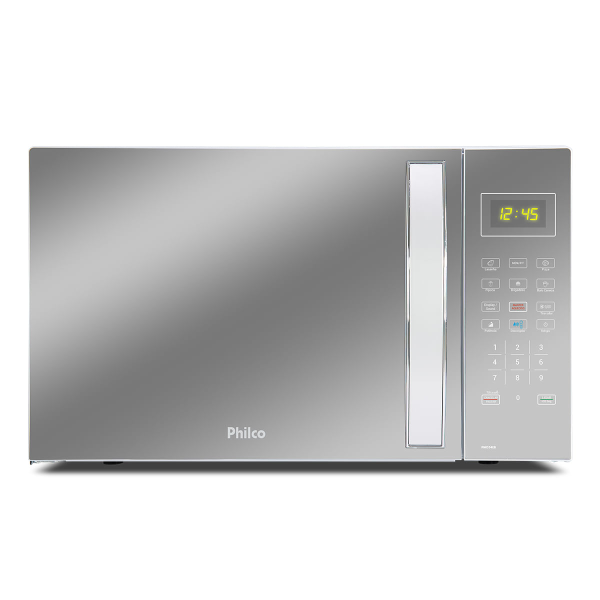 Micro-ondas 34L Philco 1400W Espelhado Limpa Fácil PMO34EB