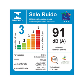 Liquidificador Philco PLQ1411P 4 velocidades 2,7L 1150W