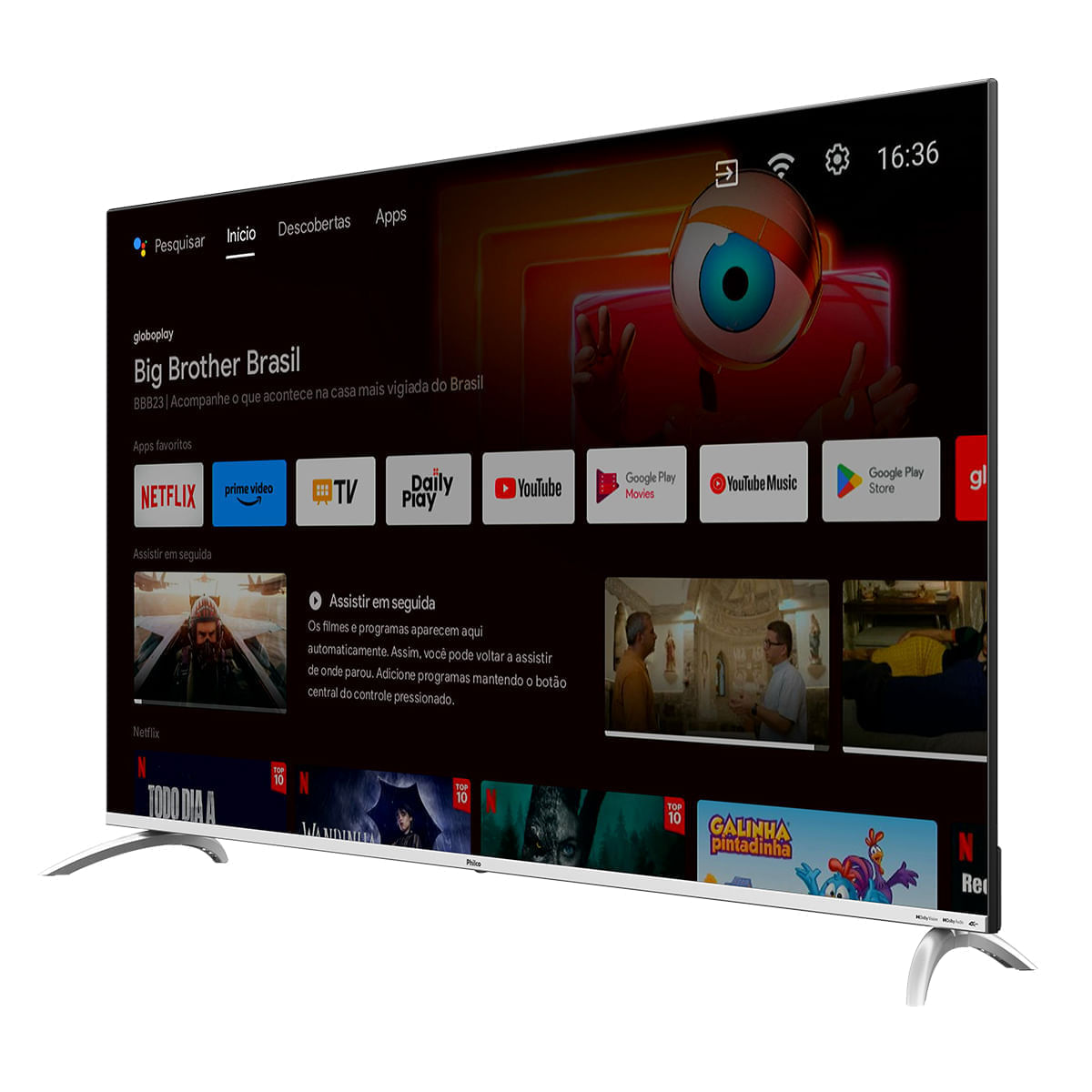 Smart TV 58" Philco Android TV 4K LED PTV58G7PAGCSBL