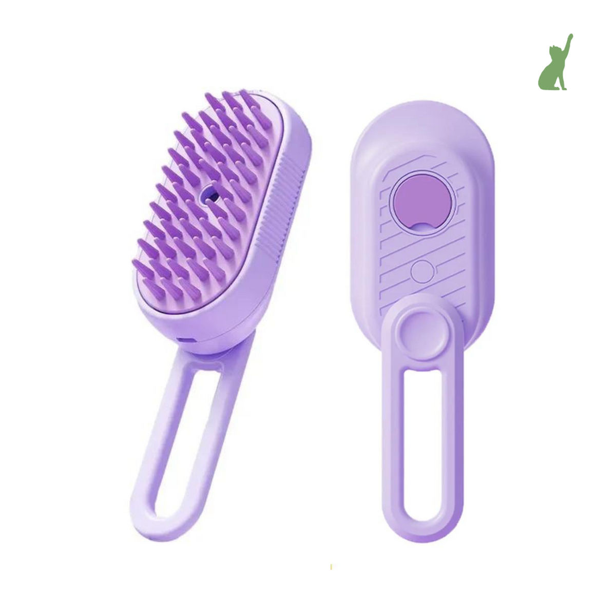 Escova de Vapor Massageadora Macia para Cães e Gatos 3 em 1