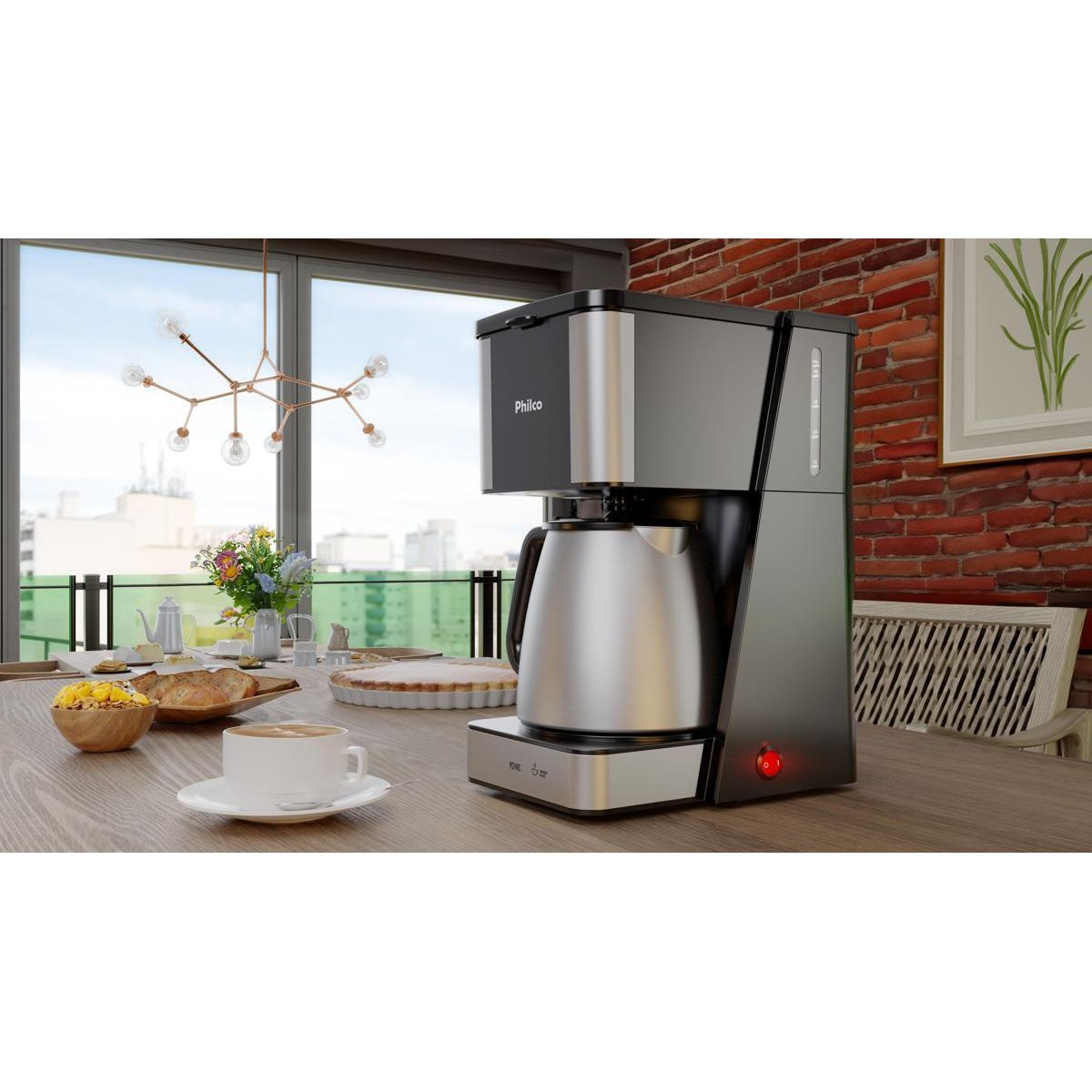 Cafeteira Philco PCF40C Inox 40 Cafezinhos 1,6L 950W